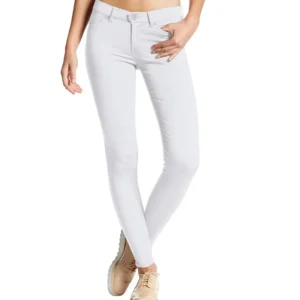 Women Casual Stretchy Jeans White Ultra Stretch Comfy Skinny Leg Work Casual Pants Cotton