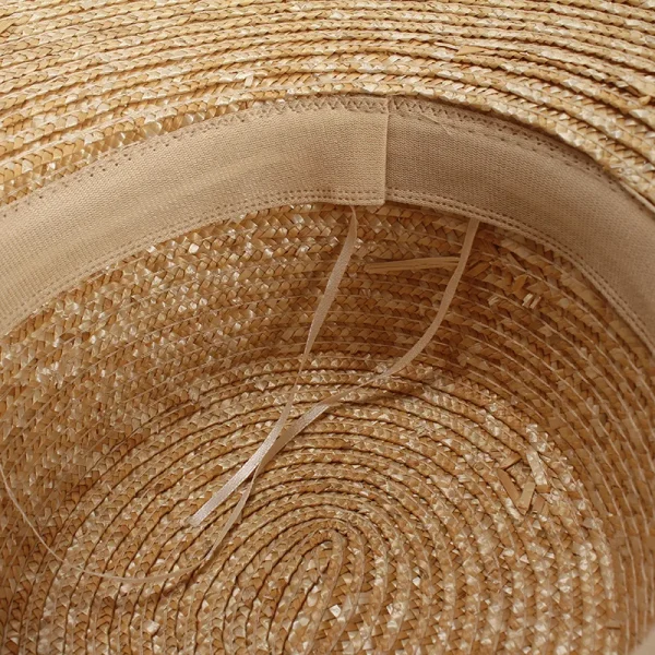 2025 New Fashion Straw Hat Ladies Spring Summer French Elegant Retro Bell Big Brim Hat Versatile Sun Hat Beach Bow Sun Hat - Image 6