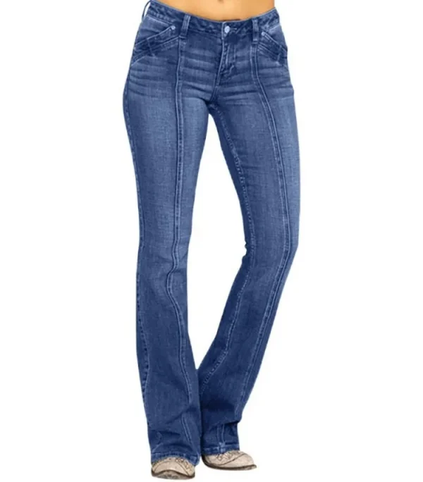 2025 New Women's Low Waist Boot Cut Jeans Fashion Slim Stretch Denim Flared Pants Casual Female Trousers XS-4XL Drop Shipping - Image 6
