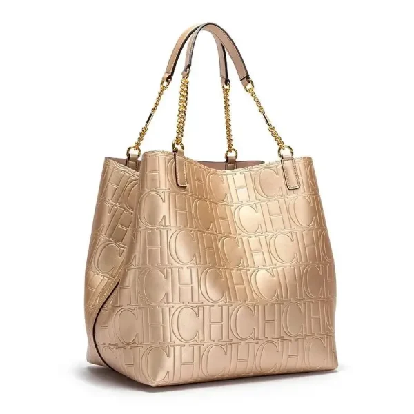 CH Superior Sense of Solid Colour Simple Style Daily Commuting Fashion Style Ladies Versatile Ladies Large Capacity Tote Bag - Image 3