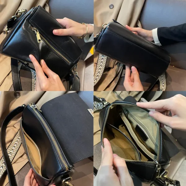 Luxury Women's Bag 2025 New Genuine Leather Women Shoulder Bag Soft Cowhide Crossbody Messenger Bags Fashion Female Handbags - Image 6