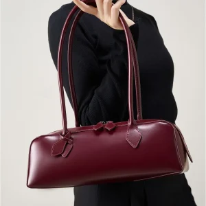 2025 New Genuine Leather Women's Shoulder Bag luxury Cowhide ladies handbag baguette bag female Commuter Shopping Underarm Bag