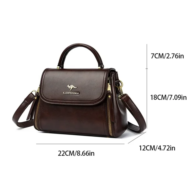 Women's Soft Leather Top-Handle Bags Luxury Design Shoulder Messenger Bags High Quality Handbags and Purses Commuting Sac a Main - Image 4