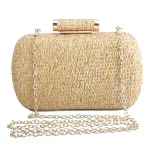 Luxury Straw Clutch Purse for Women Raffia Evening Bag Crochet Crossbody Bags Ladies Summer Beach Shoulder Woven Purse Hand Bag - Image 2