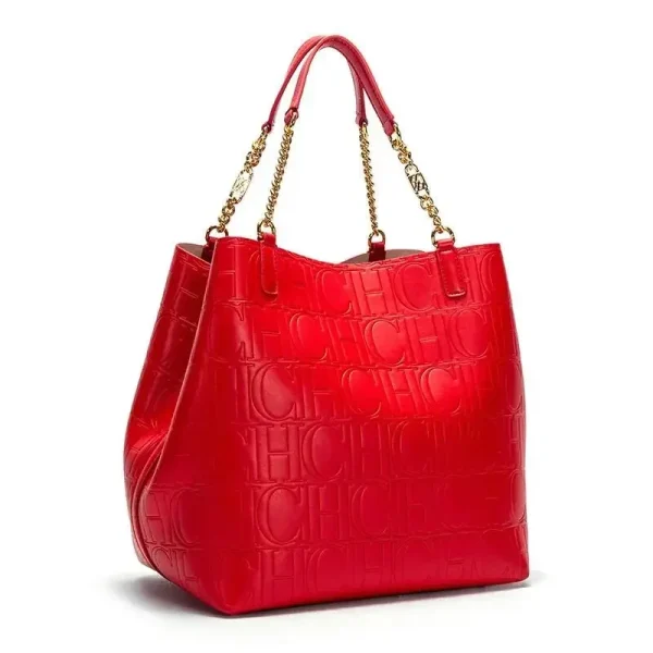 CH Superior Sense of Solid Colour Simple Style Daily Commuting Fashion Style Ladies Versatile Ladies Large Capacity Tote Bag - Image 2