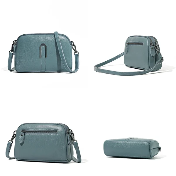 Genuine Leather Bag Luxury Women's Crossbody Bag for Woman Female Solid Color Clutch Phone Bags Shoulder Bag Messenger Bag Sac - Image 4