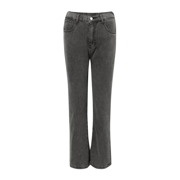 Women Flare Stretch Jeans 2025 Fashion Skinny Bell Bottom High Waist Gray Denim Pants Lady Retro Classic Y2K Punk Long Trousers - Image 5