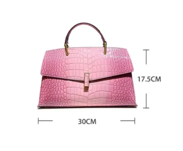 Crocodile Pattern Leather Women's Handbags Luxury Fashion Lady Shell Shoulder Crossbody Bag Top Handle Messenger Bags - Image 4