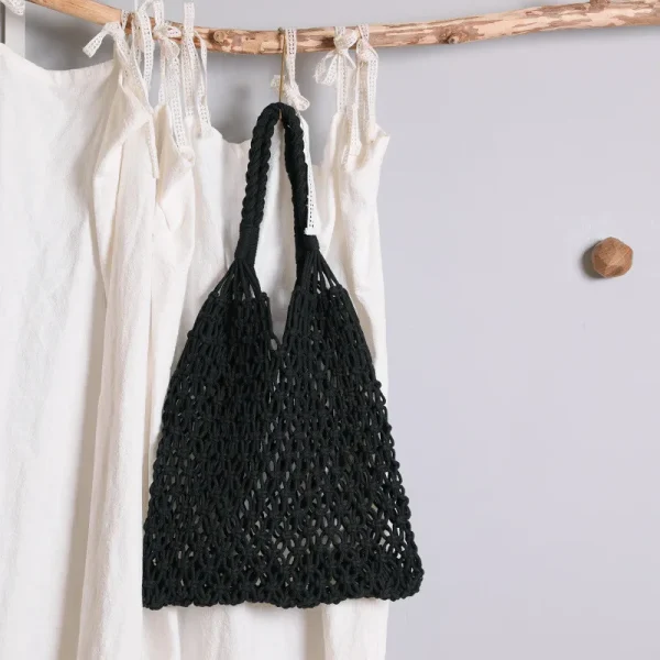 New Arrival Hollow Out Shoulder Bags For Women Large Capacity Straw Handbag Totes Vintage Travel Beach Bag Shopping Pack - Image 6