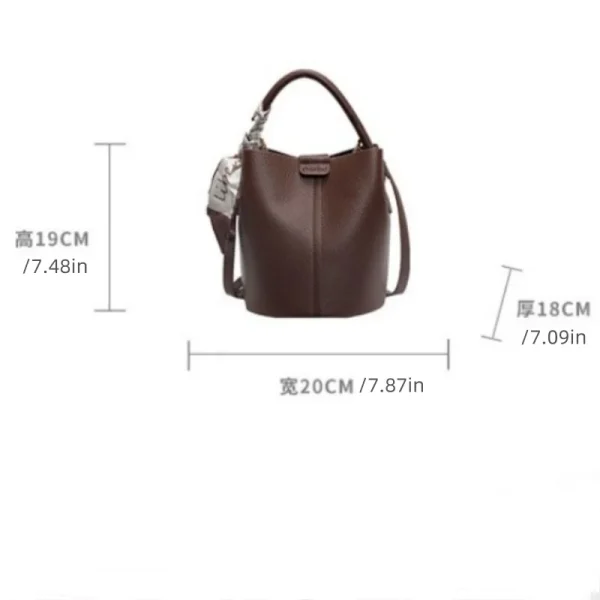 Senior Sense Retro Color Small Bag Women's New Crossbody Bag Super Fire Bucket Bag - Image 2