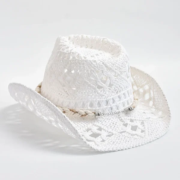 Summer Hand Woven Straw Hat for Women Shell Decoration Holiday Beach Sun Hat Chapeu Panama Feminino - Image 4