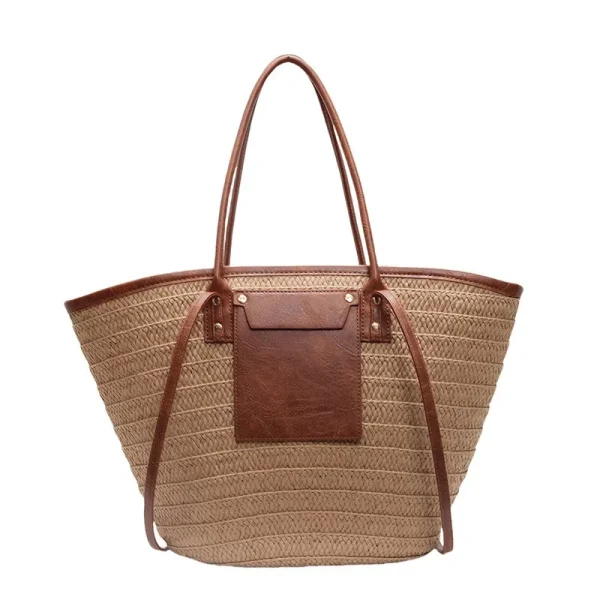 Fashion Straw Baskets Bag Large Capacity Weave Women Shoulder Bags Casual Summer Beach Bag Big Bali Shopper Purses 2025 - Image 6
