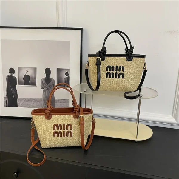 2025 Bohemian Straw Bag for Women Luxury Brand Shoulder Bag Designer Purse and Cute Satchel Handbag