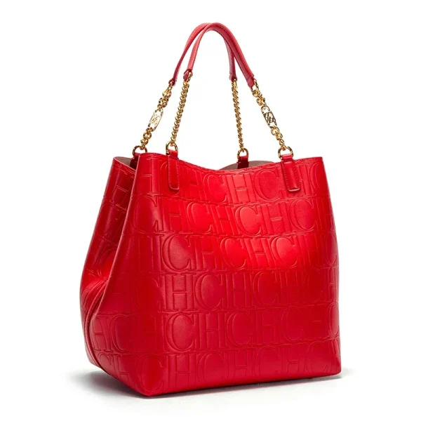 CH Superior Sense of Solid Colour Simple Style Daily Commuting Fashion Style Ladies Versatile Ladies Large Capacity Tote Bag - Image 6