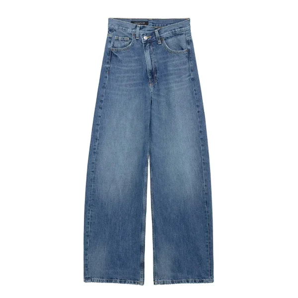 Women Jeans Wide Leg Pants High Waist Washed Distressed Button Pockets Denims Female Vintage Straight Trousers Streetwear 2025 - Image 4