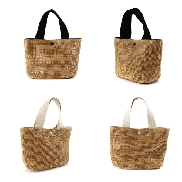 Elegant Ladies Straw Woven Handbag Women Holiday Beach Casual Tote Top-Handle Bags Fashion Retro Shoulder Bags 2025 - Image 4