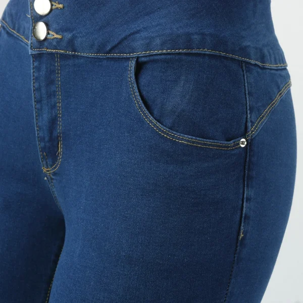 Womens High Waist Flare Pants Classic Winter Casual Slim High Waist Jeans Denim Pencil Pants Street Vintage Hip Hop Trousers - Image 5