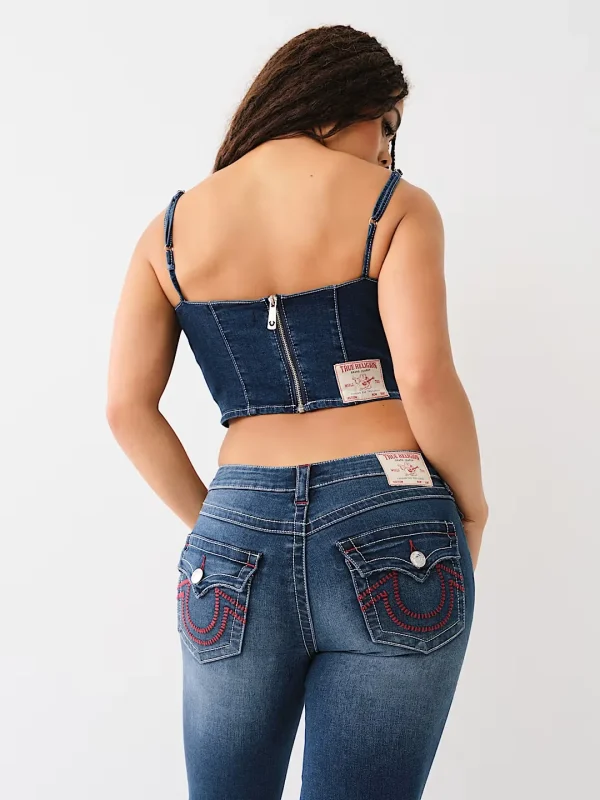 Y2k Women Vintage Gothic Fashion Embroidered Hip Hop Street Leisure Denim Pants True Brand High Waist Straight Leg Wide Leg Jean - Image 5