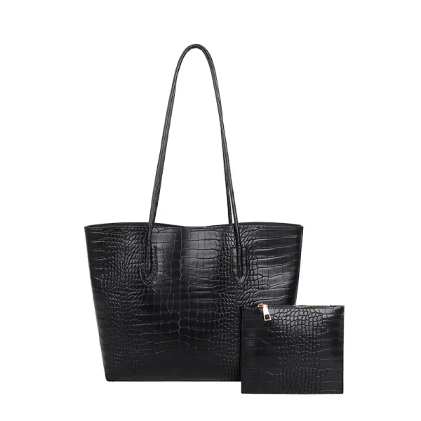 Woman Tote Bags Large Capacity Shopper Designer Handbags For Women Fashion Stone PU Leather Casual Luxury Shoulder Women's Bags - Image 6