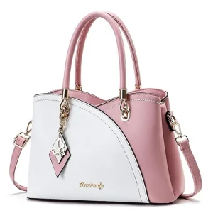 2025 new Vintage Women's Handbag Soft Splicing Shoulder Bag Large Capacity Unique Design Ladies Casual Tote Bag Sac A Main