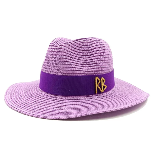 Summer straw hat French elegant seaside travel sun hat bow ribbon flat top large brim straw hat hats for women - Image 3