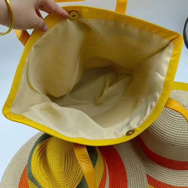 2025 New Straw Hat Set Crossbody Bag Colored Sun Hat Travel Hat Outdoor Beach Men's and Women's Party Straw Hat Шляпа  - Image 5