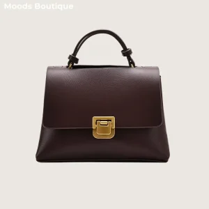MOODS Retro Handbags For Women Flap Shape Pure Color Shoulder Crossbody Bags With Golden Hasp 2025 Designer Luxury Messenger Bag