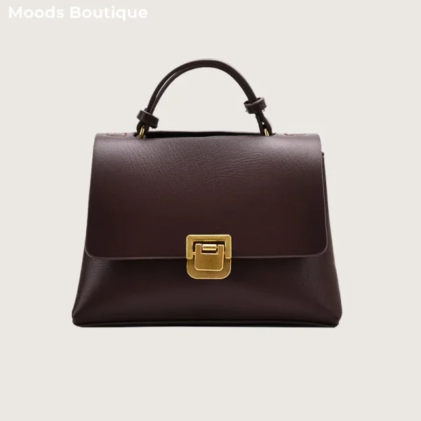 MOODS Retro Handbags For Women Flap Shape Pure Color Shoulder Crossbody Bags With Golden Hasp 2025 Designer Luxury Messenger Bag