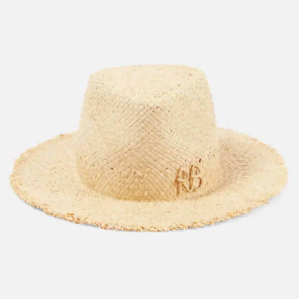 2025 Summer Raffia Straw Hat Beach Women's Seaside Panama Sun Hat Vacation Chain Pearl Flat Top Big Brim Straw Hat Handmade Caps - Image 3