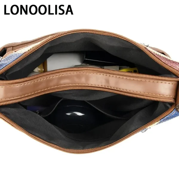Soft Leather Purses and Handbags Casual Shoulder Crossbody Bags for Women 2025 Vintage Multi-pocket Ladies Messenger Bags Design - Image 5
