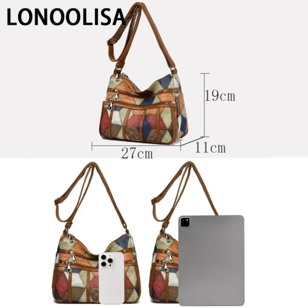 Soft Leather Purses and Handbags Casual Shoulder Crossbody Bags for Women 2025 Vintage Multi-pocket Ladies Messenger Bags Design - Image 4
