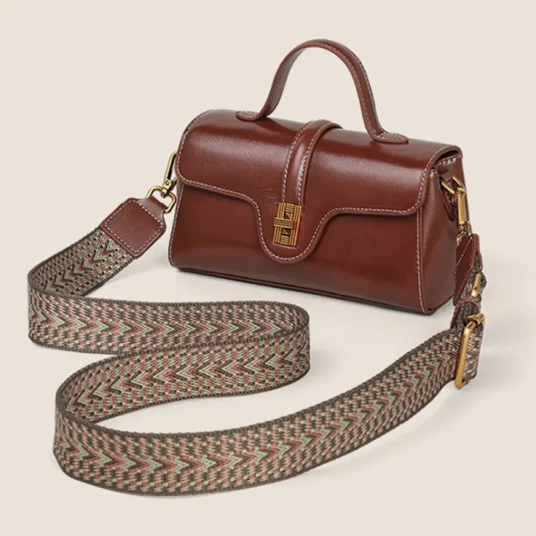 Luxury Designer Women's Shoulder Bag Vintage Genuine Leather Women Handbags England Style Crossbody Bag Rectangular Bags - Image 3