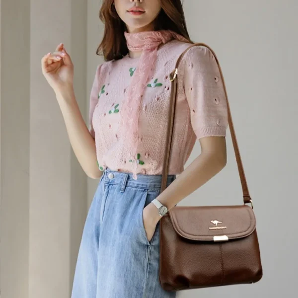 Kangaroo Brand Small Summer Handbags Women Bags Designer High Quality Pu Leather Shoulder Crossbody Bags for Women Mother Sac - Image 4