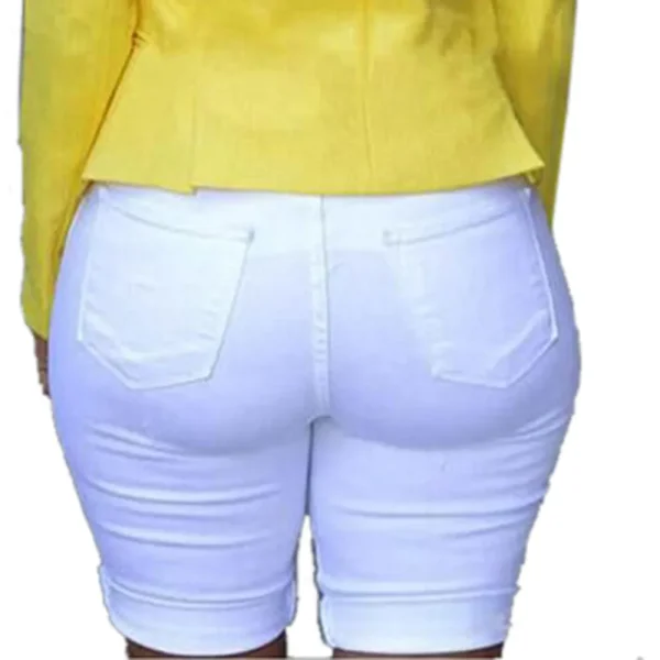 Denim Shorts Women Plus Size Destroyed Hole Leggings Short Pants Denim Shorts Ripped Jeans Jean Shorts For Womens Plus Size - Image 5