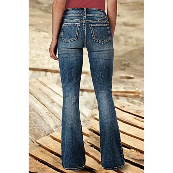 Women Pants with Low-rise Ripped Jeans Retro Fashion Trousers Korean Versatile Straight Women Wide-leg Pants Baggy Jeans Women - Image 3