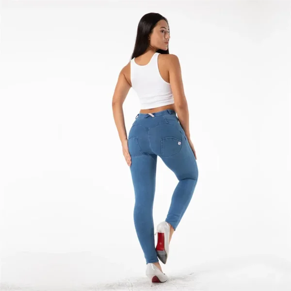Melody Stretch Jeans Mujer Push Up Slim Fitting Women Denim Blue Jeans Comfort Middle Waist Summer 2025 - Image 4