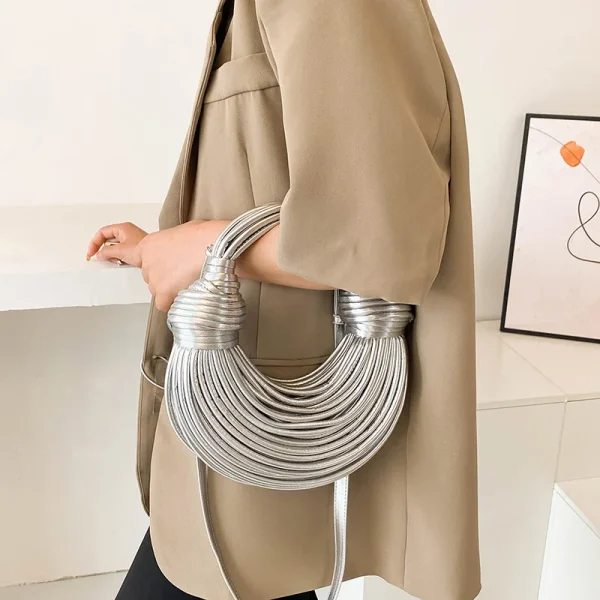MOODS Luxury Evening Purses For Women Golden Noodle Knot Design Dinner Party Clutch Bag 2025 Luxury Designer Purses And Handbags - Image 5