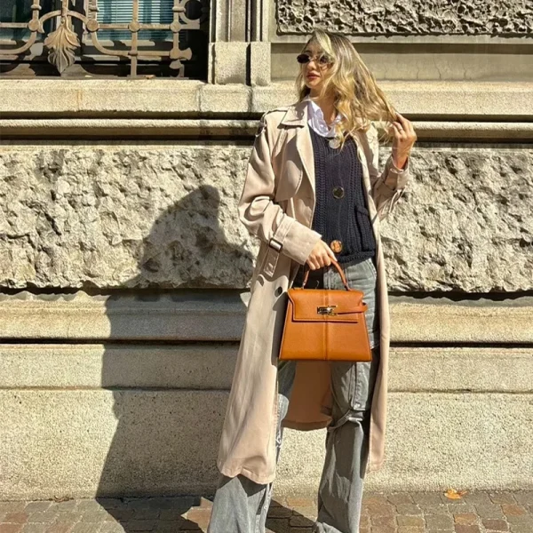 2025 Trapezoidal Leather Women's Bag Versatile Fashion Niche Handbag Top-handle Bags на сумки плечо кожаная sac de luxe femme - Image 3