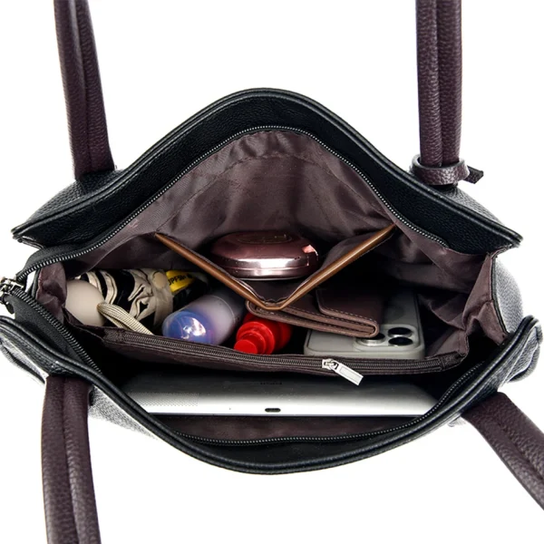 Soft Leather Luxury Handbags Women Bags Designer Shoulder Sac Ladies Large Capacity Top-Handle Bags Shopping Tote Bag Sac A Main - Image 5