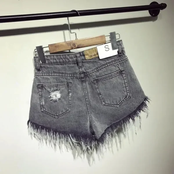Denim Booty Shorts with Fur Lining for Women, Sexy Short Jeans for Female,Casual and Fashionable, Big Size, High Waisted, Summer - Image 5