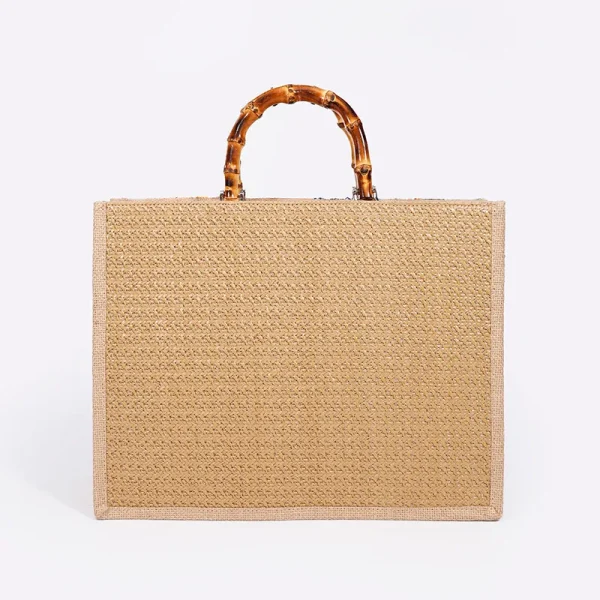 Vintage Bamboo Handle Women Handbags Sequins Embroidery Tote Bags Casual Linen Large Capacity Summer Beach Bag Big Female Purse - Image 2