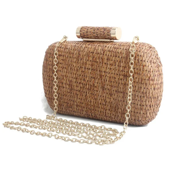 Luxury Straw Clutch Purse for Women Raffia Evening Bag Crochet Crossbody Bags Ladies Summer Beach Shoulder Woven Purse Hand Bag - Image 5