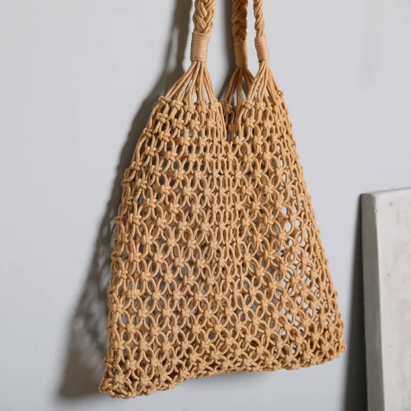 New Arrival Hollow Out Shoulder Bags For Women Large Capacity Straw Handbag Totes Vintage Travel Beach Bag Shopping Pack - Image 4