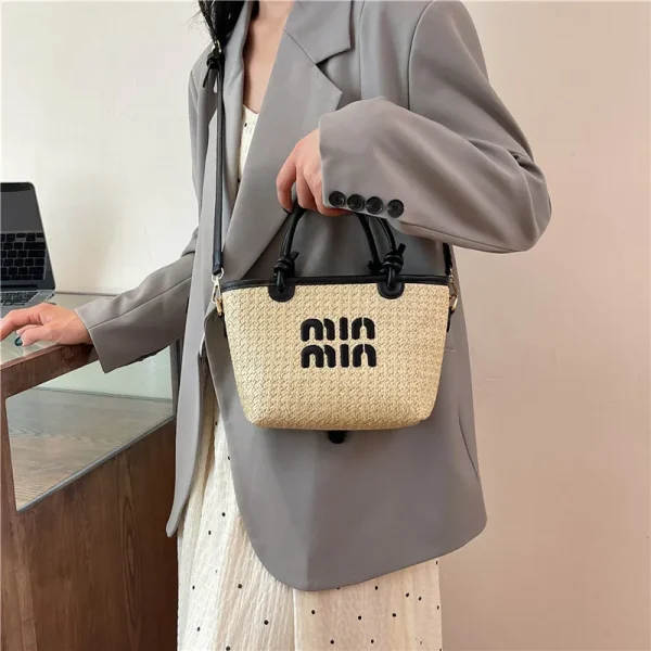 2025 Bohemian Straw Bag for Women Luxury Brand Shoulder Bag Designer Purse and Cute Satchel Handbag - Image 3