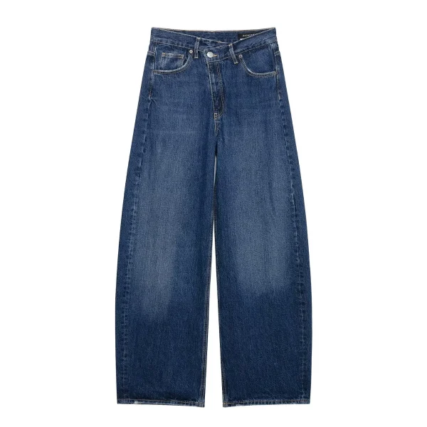 Women Jeans Wide Leg Pants High Waist Washed Distressed Button Pockets Denims Female Vintage Straight Trousers Streetwear 2025 - Image 2