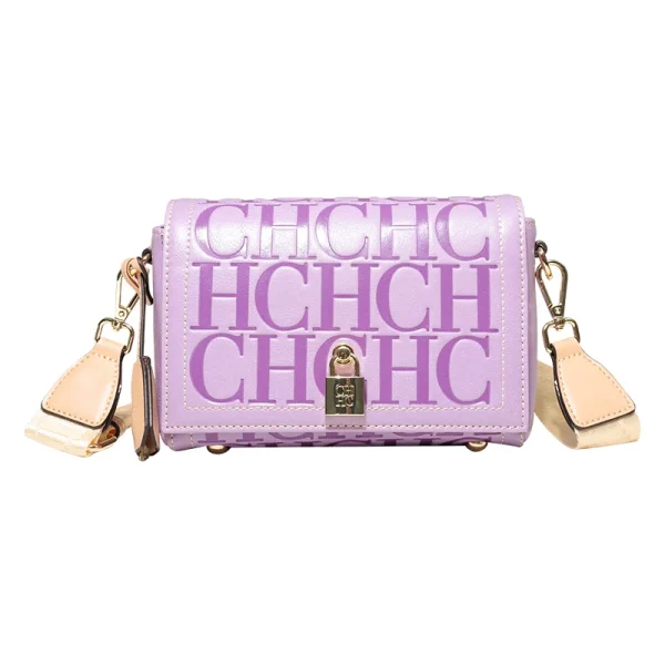 CH Fashion Design Model Metal Accessories Buckle Women's Shoulder Bag Luxury Brand 2025 Fashion Solid Colour Printed Head Bag - Image 6