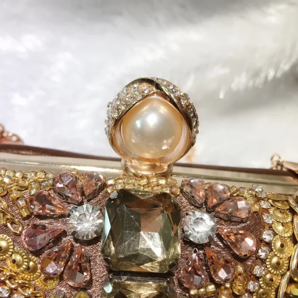 New Water Diamond Handbag Crystals Evening Clutch Bags Luxury Women Wedding Party Purse Ball Handbags Rhinestone Mini heart bag - Image 5