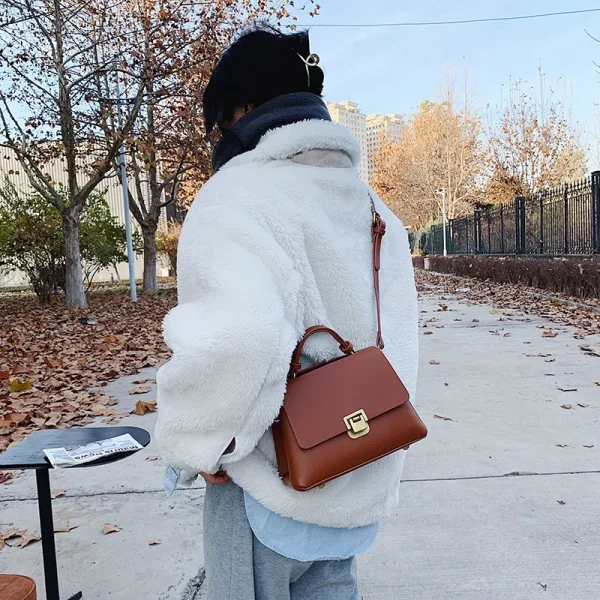 MOODS Retro Handbags For Women Flap Shape Pure Color Shoulder Crossbody Bags With Golden Hasp 2025 Designer Luxury Messenger Bag - Image 4