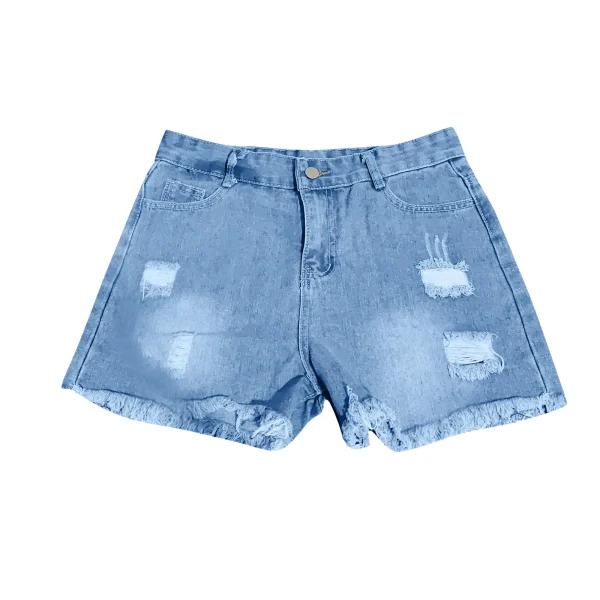 Summer Shorts Jeans For Women Jeans High Waist Slim Hole Shorts Old Broken Style Denim Jeans Pantalones De Mujer Джинсы Женский - Image 5