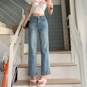 2025 Women Jean Japan Vintage Style Low-Waisted Slimming Jeans Women's Bell-Bottom Pants Summer Season Fashion Y2K Jeans